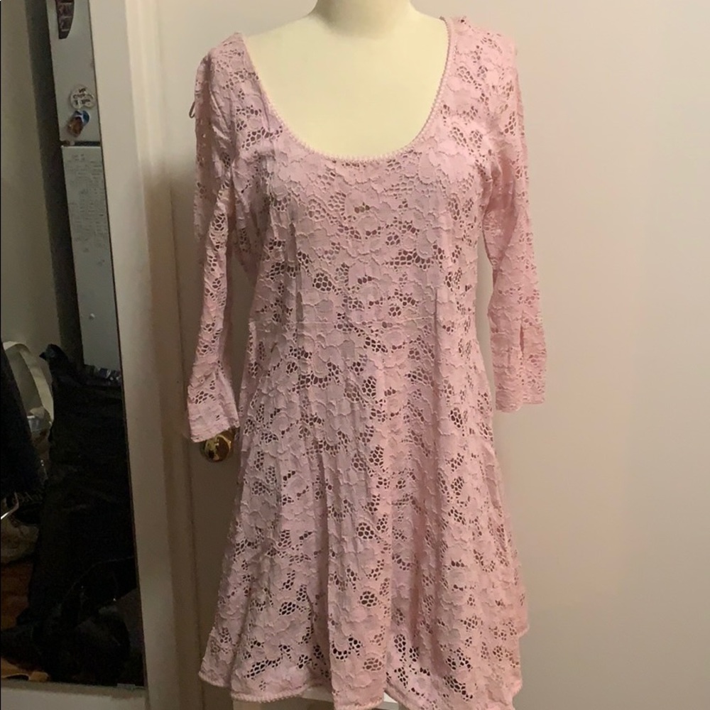 Free people Lilac lace mini dress